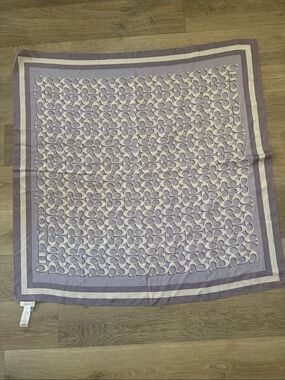 100% silk Coach Signature Print Square Scarf